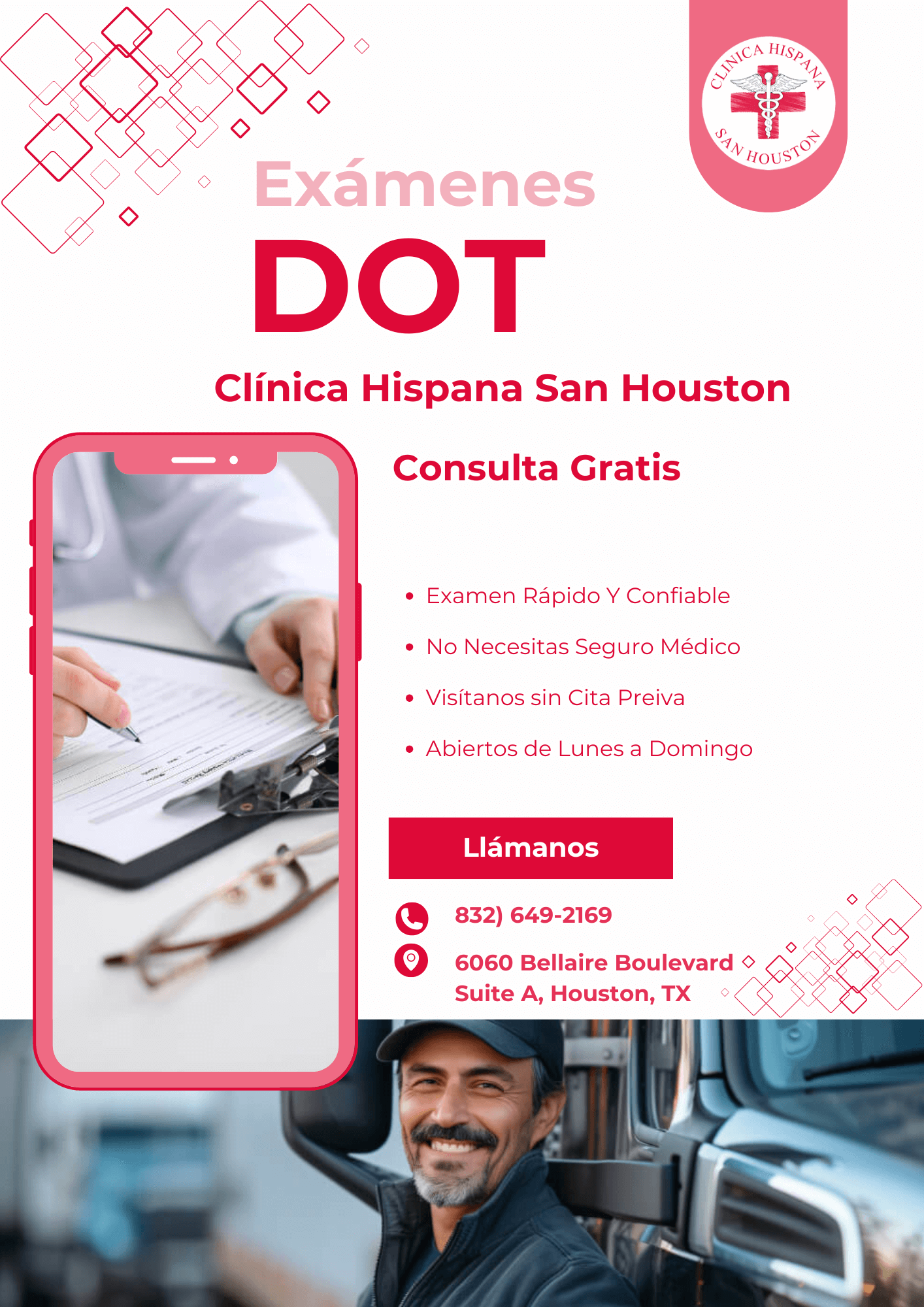 Exámenes DOT Clínica Hispana San Houston (1)